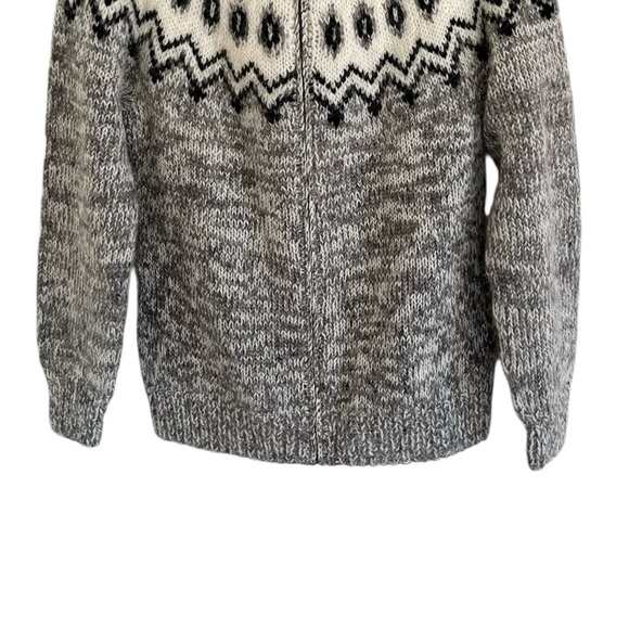 Icewear Hulda Gray Icelandic Wool Sweater With Zipper Cardigan NWT Large - Picture 4 of 10